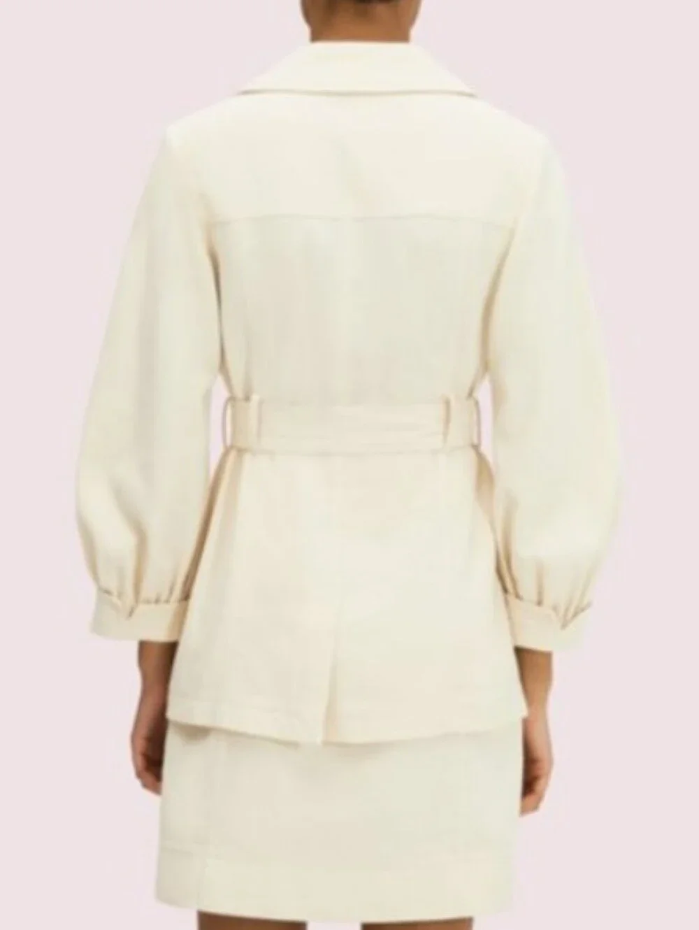 kate spade Luxe Twill Belted Utility Trench Jacket
